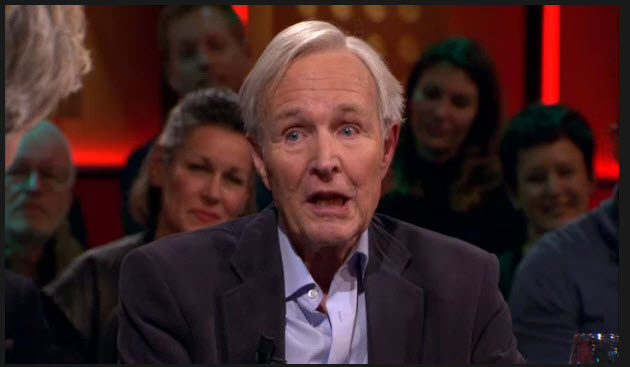 Een ontroerde Jan Terlouw na zijn toespraak.